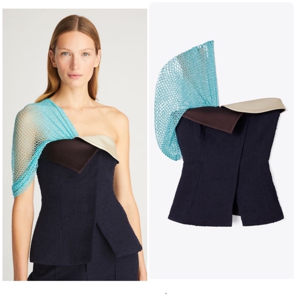 New Tory Burch Wool Bustier Top